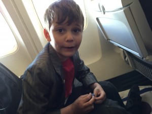 Charlie on the plane...