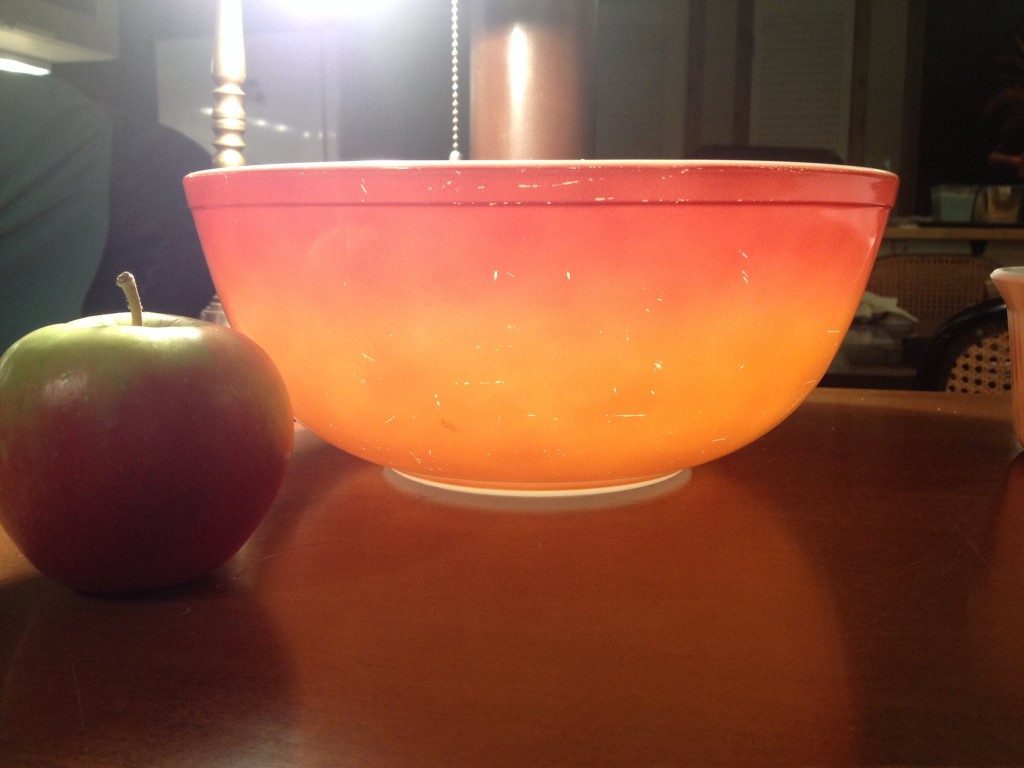 Large Orange Vintage Pyrex Mixing Bowl: 61,000 ppm Lead