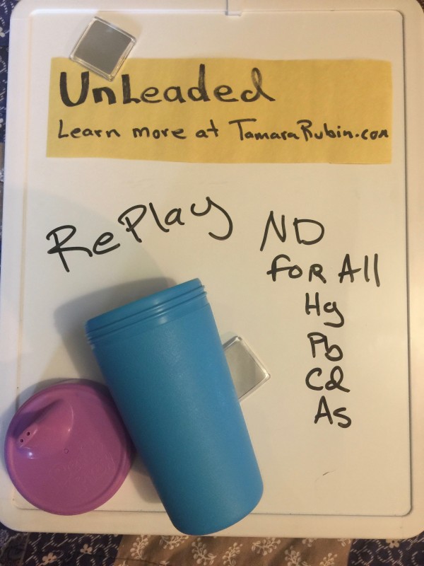 RePlay Brand Recycled Plastic Sippy Cups: #Safe! Non-detect for Lead, Cadmium, Mercury & Arsenic!