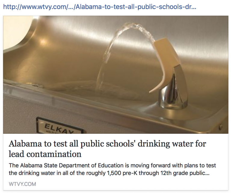 Alabama to test all public schools’ drinking water for lead contamination