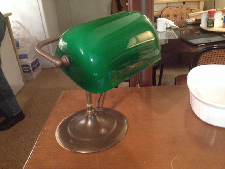 Green Glass Desk Lamp