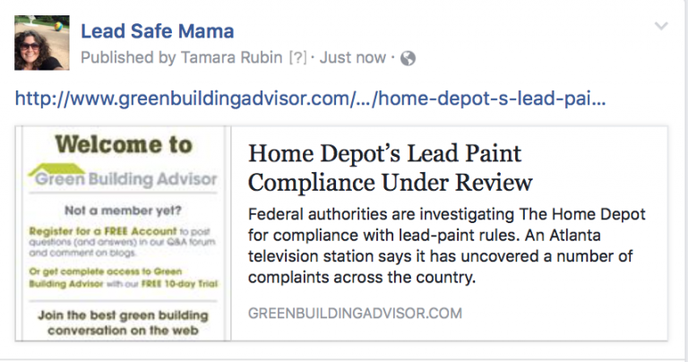 #HomeDepot: Home Depot’s Lead Paint Compliance Under Review