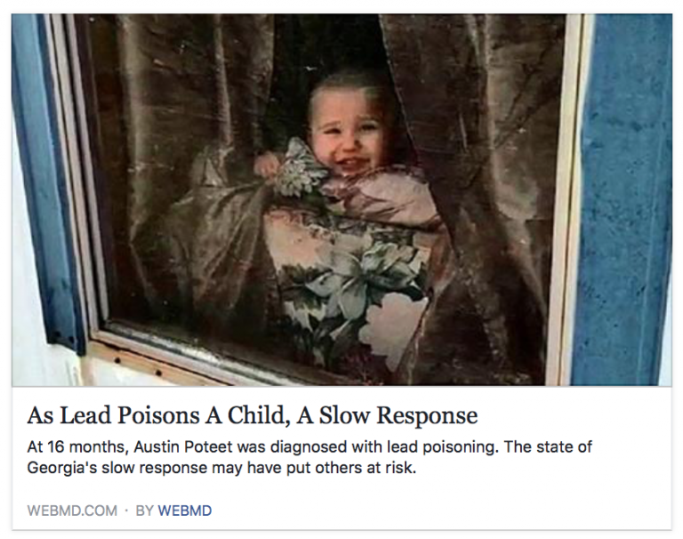 #WebMD: As Lead Poisons A Child, A Slow Response