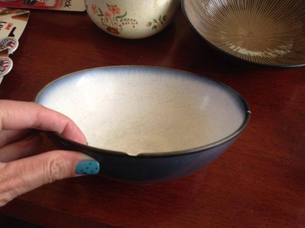 Blue and White Sango Brand Bowl Purchased at Target or Bed, Bath & Beyond: 2,701 ppm Lead.