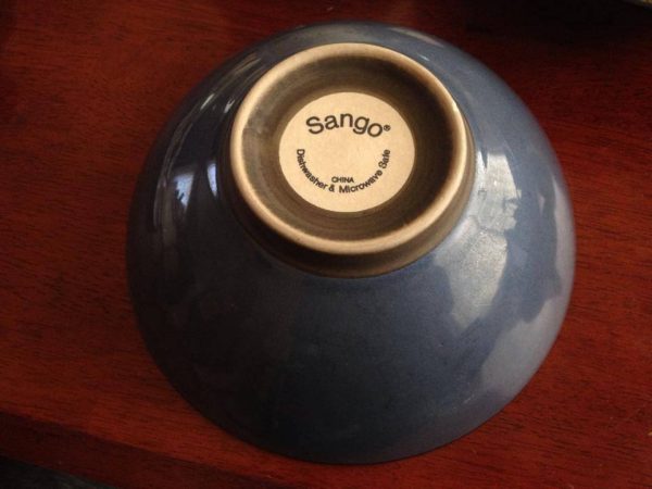 Blue and White Sango Brand Bowl Purchased at Target or Bed, Bath & Beyond: 2,701 ppm Lead.