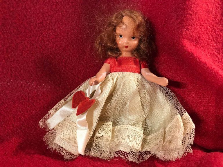 Vintage Queen Of Hearts Nancy Ann Storybook Doll, c. 1940: 6,255 ppm Lead (90 is unsafe for kids)