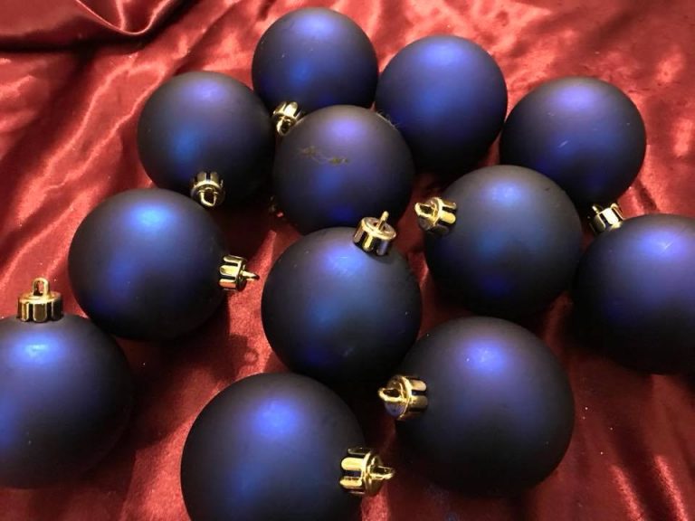 #LeadFree: Blue Plastic Ball Ornaments