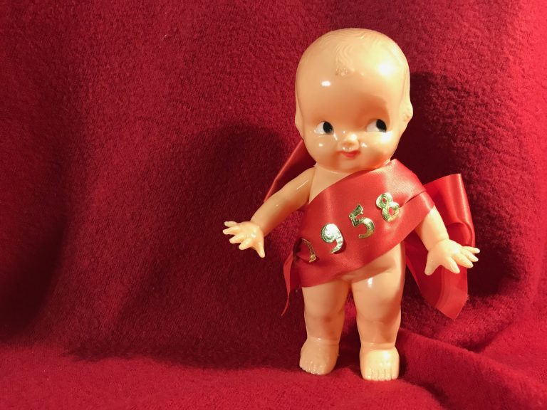 #LeadFree: 1958 New Year Baby Kewpie Celluloid Doll “Irwin” #Cadmium