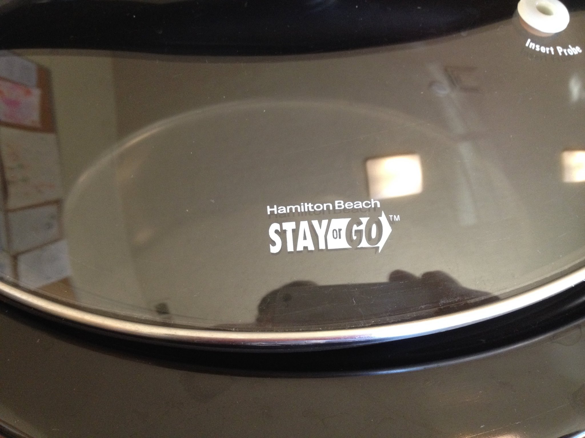 Hamilton Beach Stay-or-Go Crock Pot White Painted Logo On Glass Lid: 9,866 ppm Lead