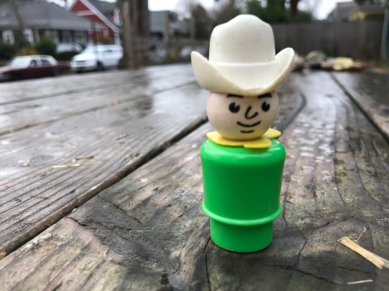 #Leaded: Vintage Fisher Price Cowboy With White Hat