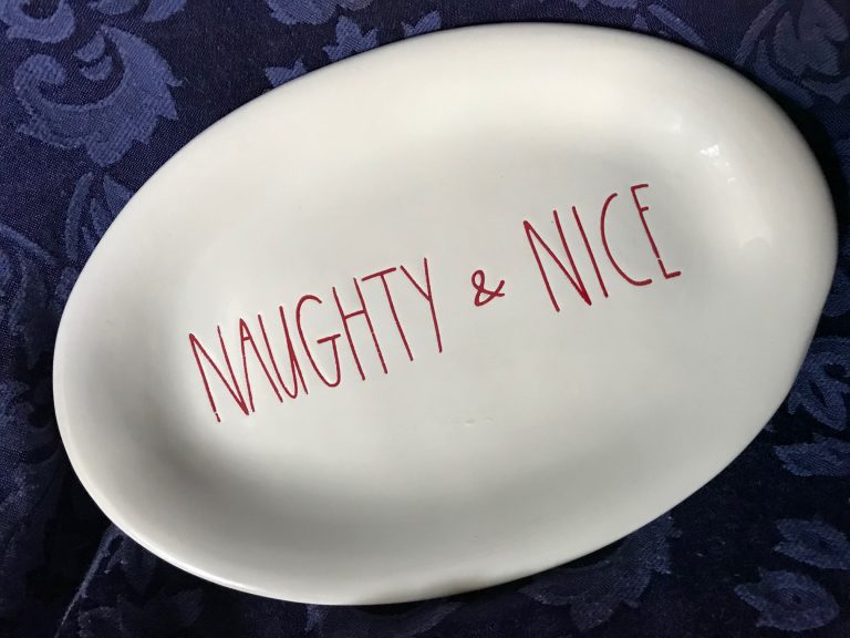 Rae Dunn (By Magenta) Naughty & Nice Christmas Plate: 2,363 ppm Lead + Arsenic, too!