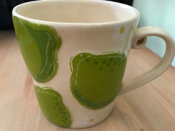 2006 Starbucks Coffee Brand Ceramic Mug with Pear and Flower Design