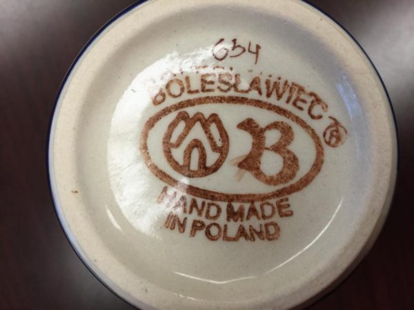 Made In Poland - Boleslawiec Mug: 91 ppm Lead, considered safe by all standards.