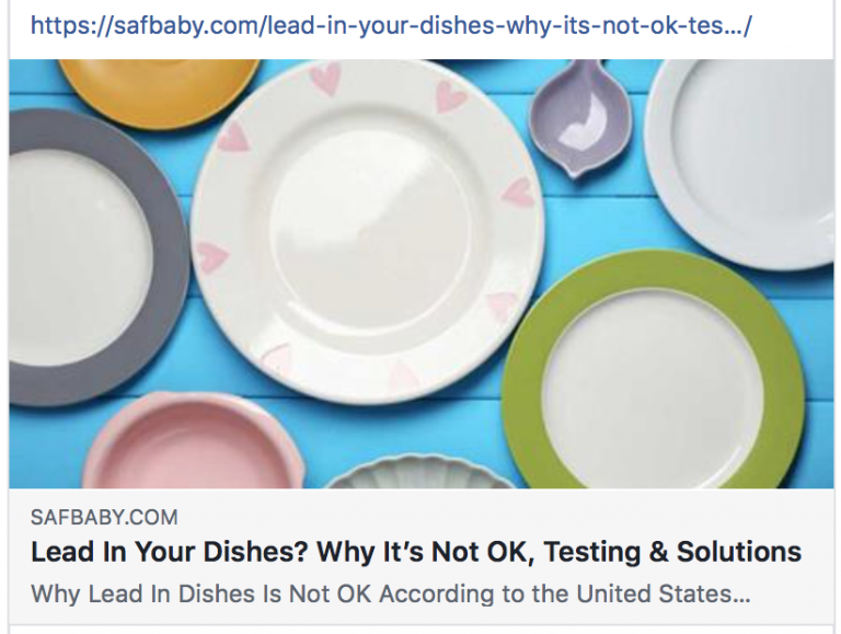 SafBaby.com “Why Lead In Dishes Is Not OK”