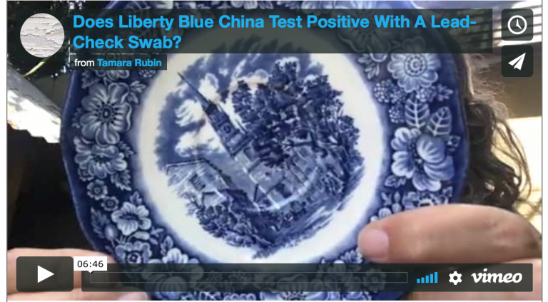 Testing Liberty Blue, Johnson Brothers or Homer Laughlin China with A LeadCheck Swab (Video)