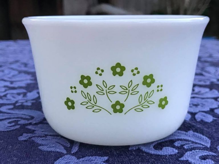 Vintage Pyrex Honeydew Summer Impressions Custard Cup: 4,949 ppm Lead, 97 ppm Cadmium. 90 ppm Lead is unsafe for kids.