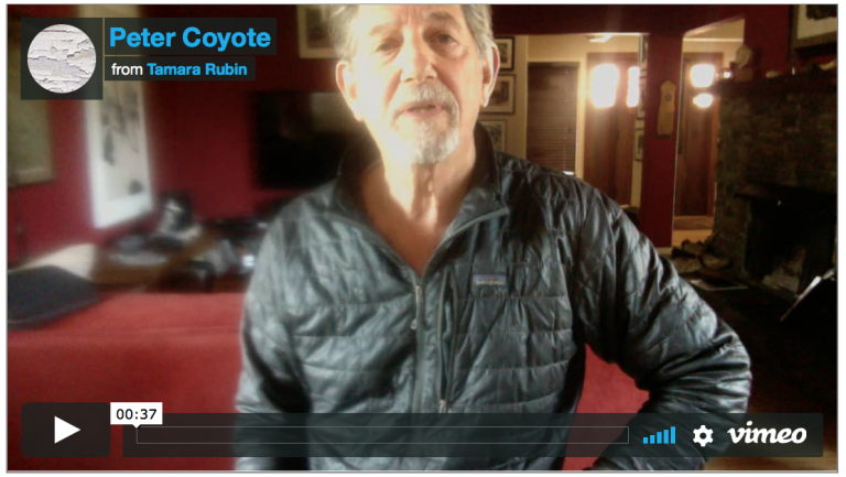 Thank you, Peter Coyote! (Video)