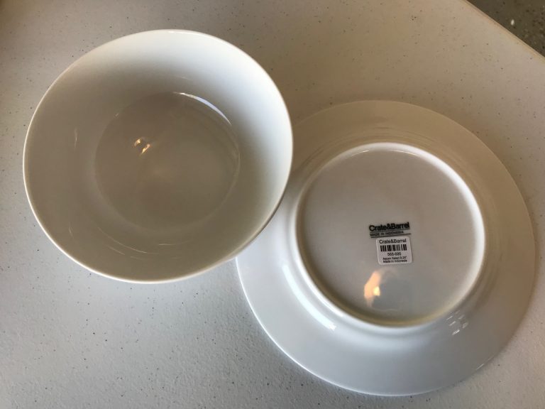 #LeadFree: 2018 New Crate & Barrel “Aspen” Made In Indonesia White Ceramics