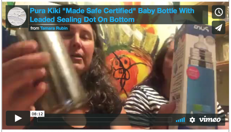 #Leaded: Made Safe Certified Pura Kiki Baby Bottle Purchased New In January of 2018 (Video)