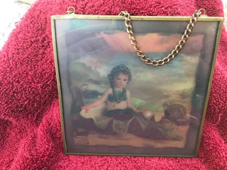 Glass Picture With Metal Frame, year unknown – maker unknown