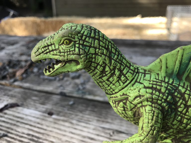 Should I be worried about the possibility of lead in the sandbox toys at my child’s school? [Vintage toy dinosaur pictured: 8,000 ppm Lead].