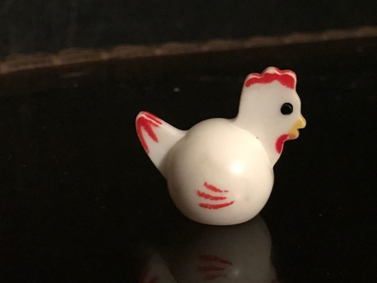 Vintage Fisher Price Little People White Chicken Toy