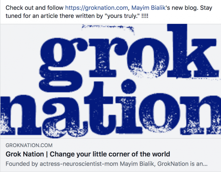 Check out GrokNation.com and stand by for an article written by “yours truly”!