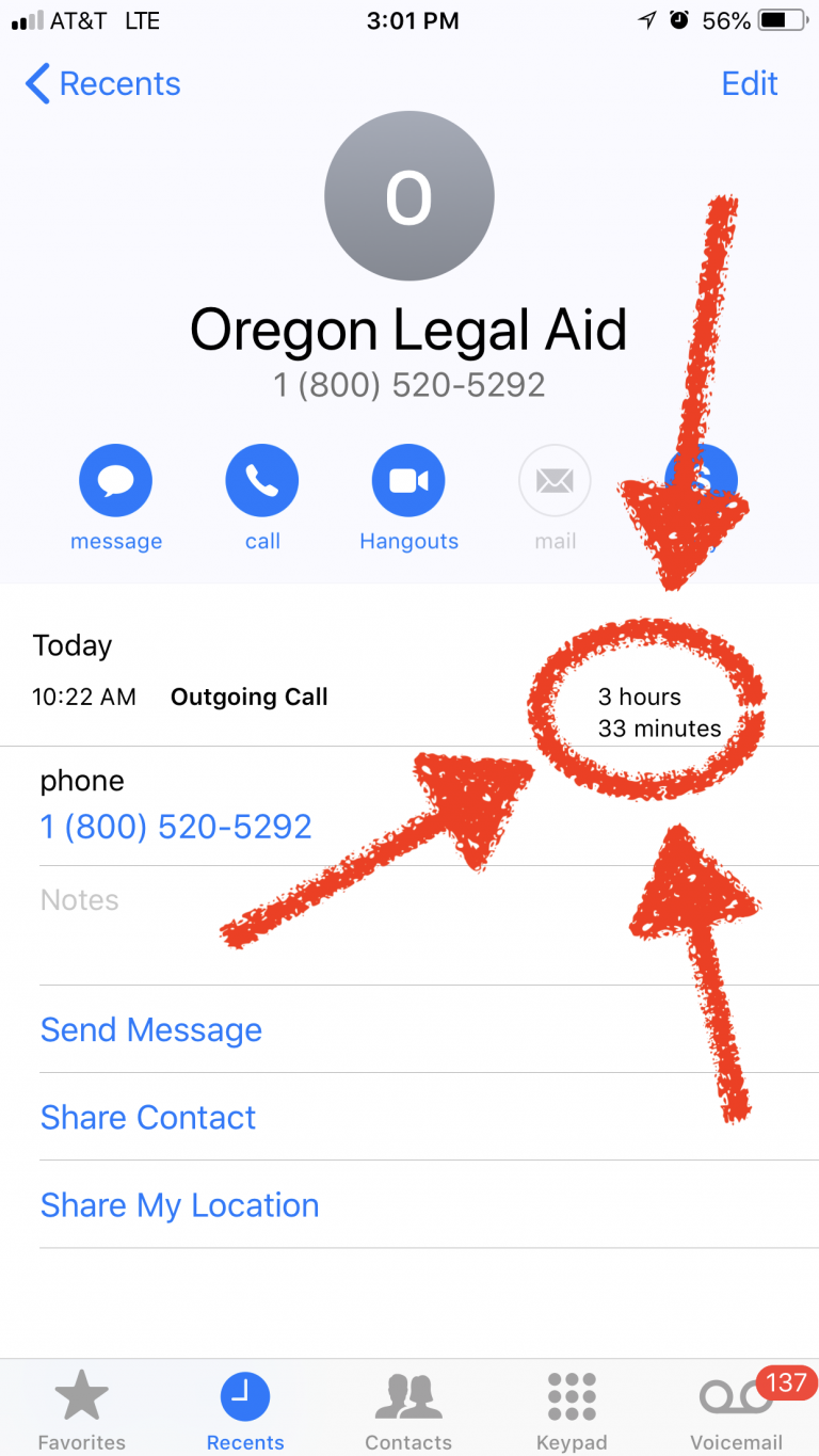 FYI: 3 hour and 33 minute call with Legal Aid in September 2018