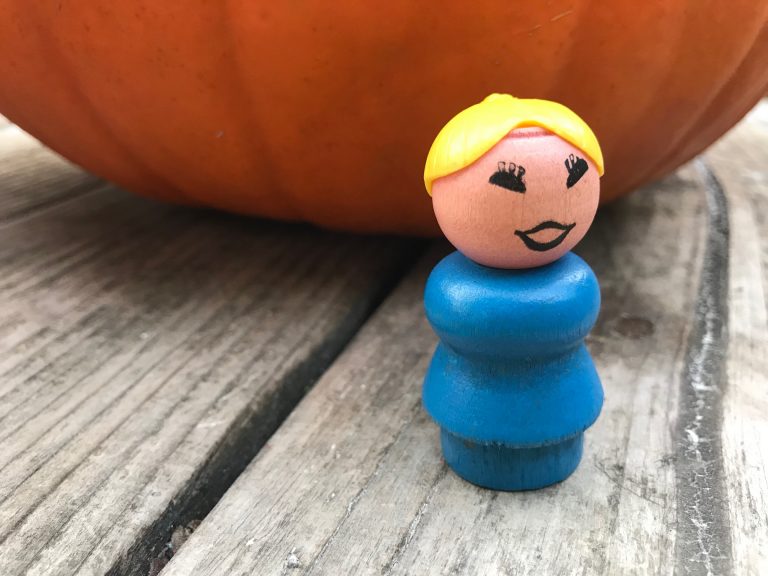 Vintage Fisher Price Little People Blue Wooden Lady With Plastic Hair: 1,202 ppm Cadmium + 42 ppm Lead.