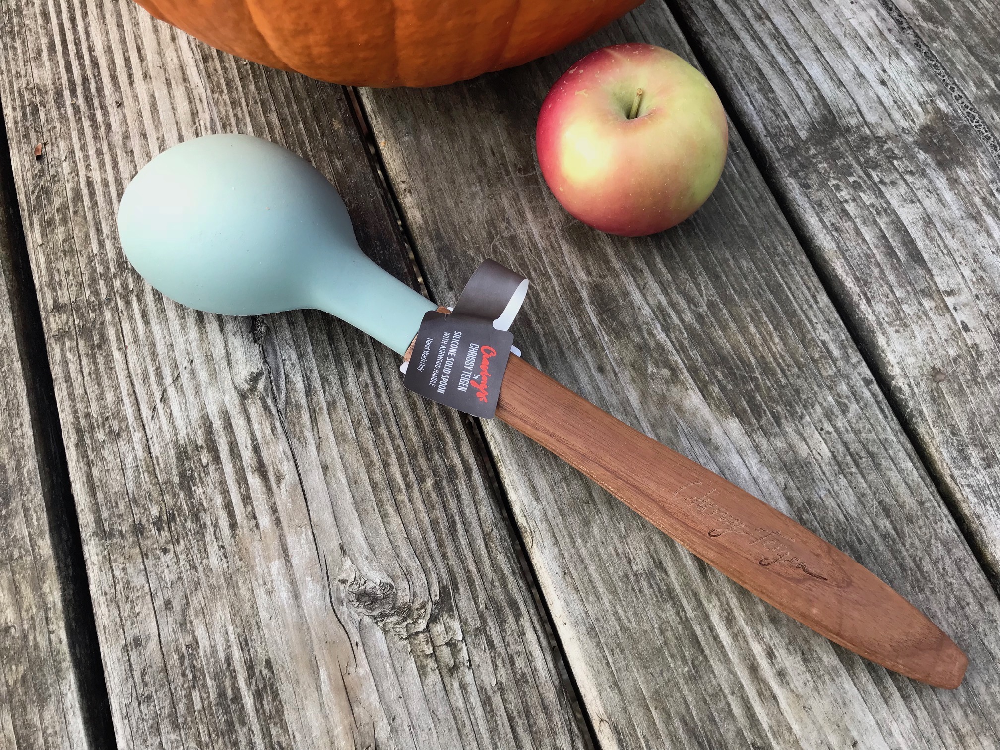 Cravings By Chrissy Teigen Wood & Green Silicone Spoon: Lead-Free!