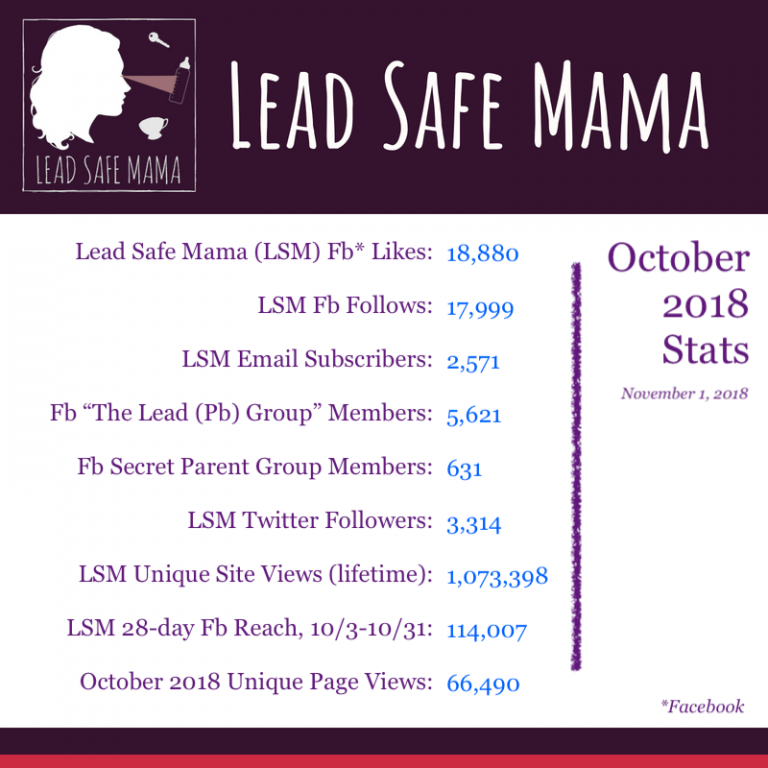 October 2018 #LeadSafeMama Stats