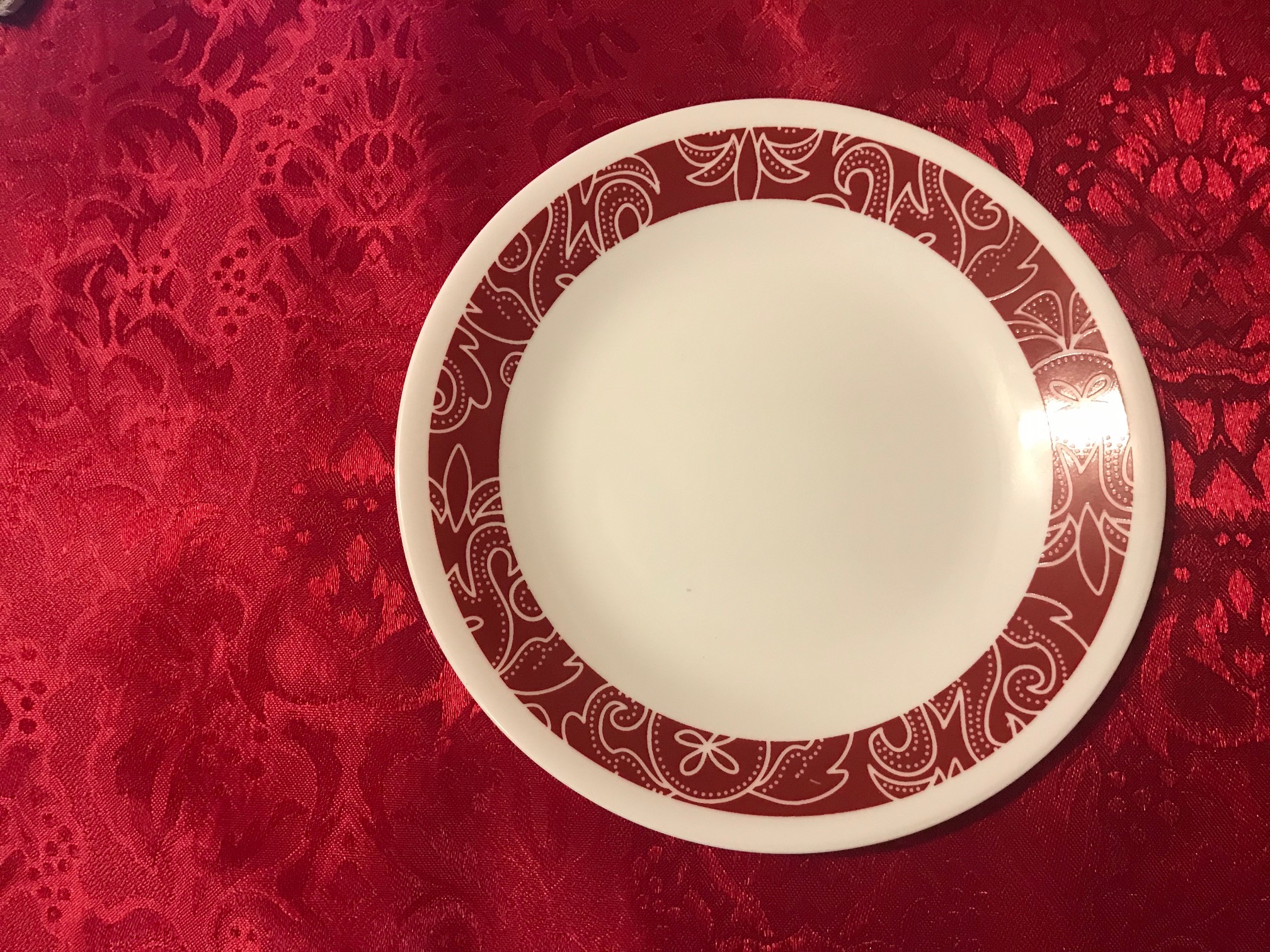 Small Corelle Plate With Red Floral Border 2 788 ppm Cadmium Arsenic