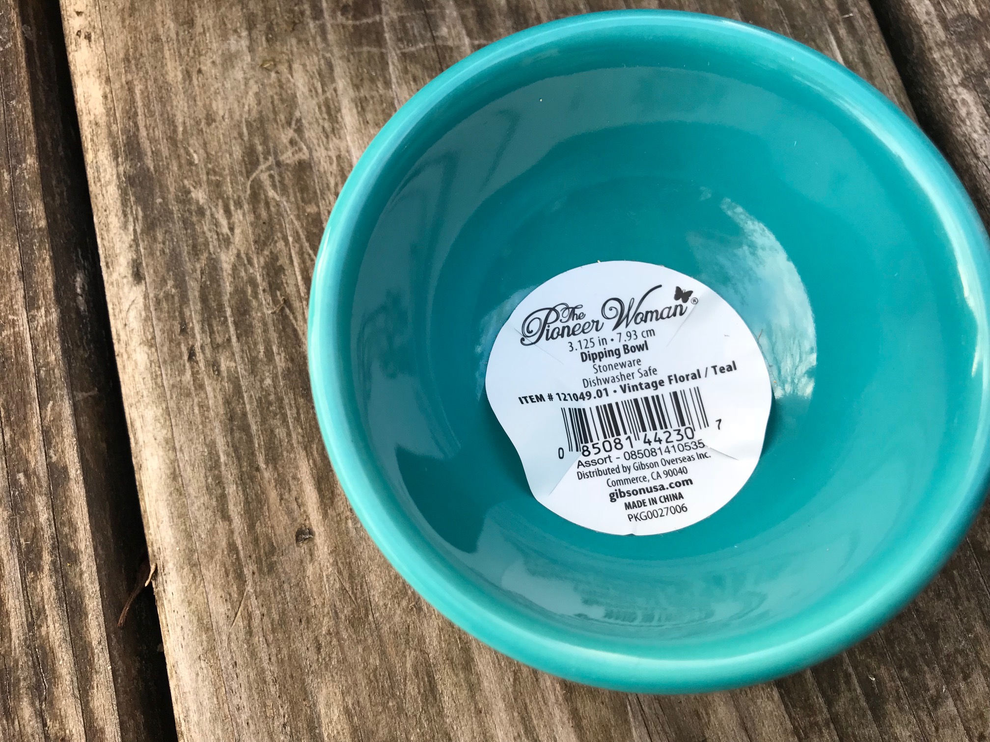 Pioneer Woman Vintage Floral / Teal Dipping Bowl: as high as 6,140 ppm Lead