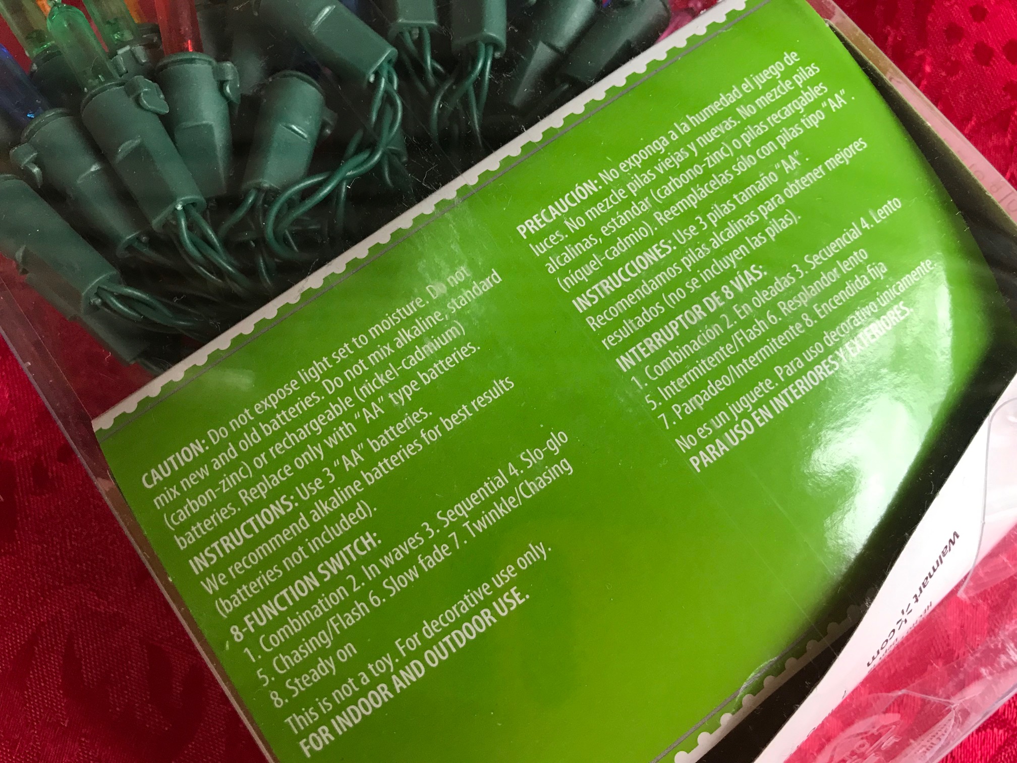 Walmart Holiday Time LED Christmas Lights With Green Wire: Lead Free!!! #Yay!