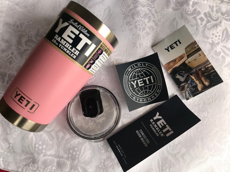 Pink Yeti Rambler 20 oz. Tumbler: Lead-Free in all Accessible Components (Leaded sealing dot is under stainless bottom cap)