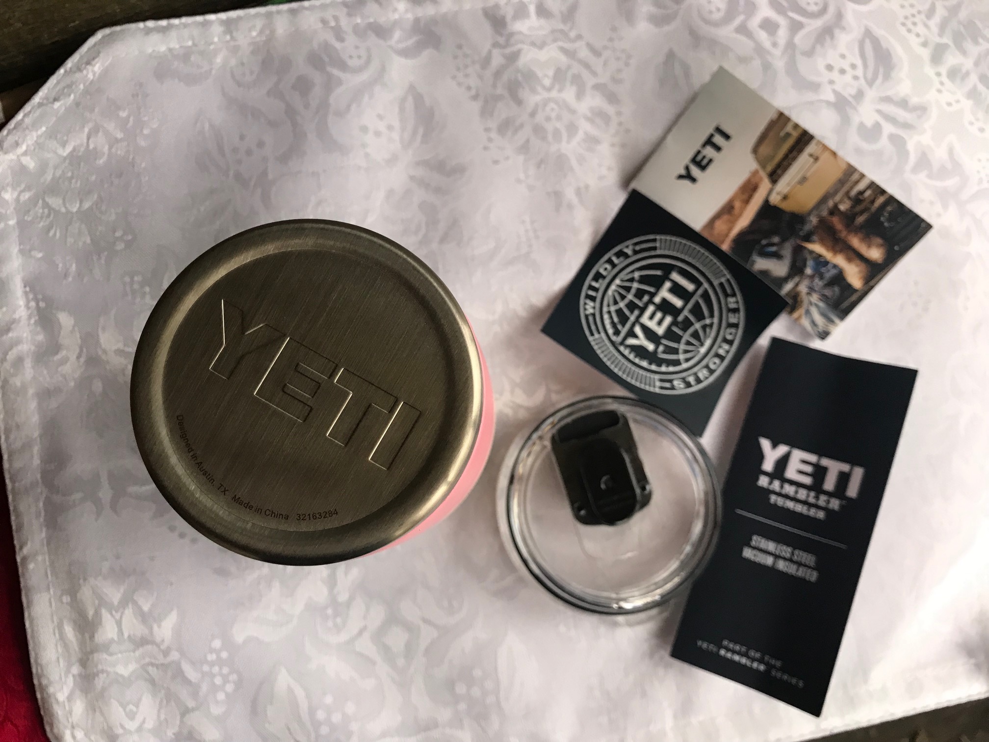 Pink Yeti Rambler 20 oz. Tumbler: Lead Free In All Accessible Components