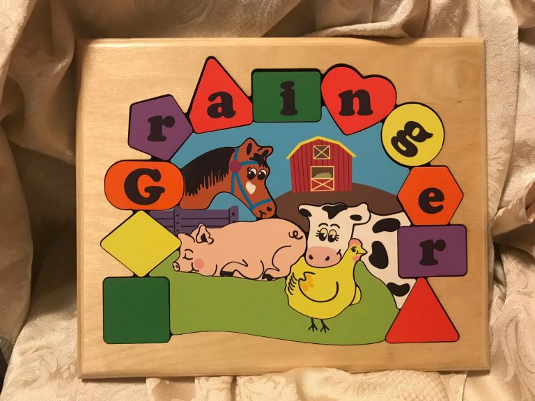 When tested with an XRF instrument this “You Name It Toys” Custom Name Puzzle – Farm Theme was negative for Lead, Mercury, Cadmium and Arsenic!