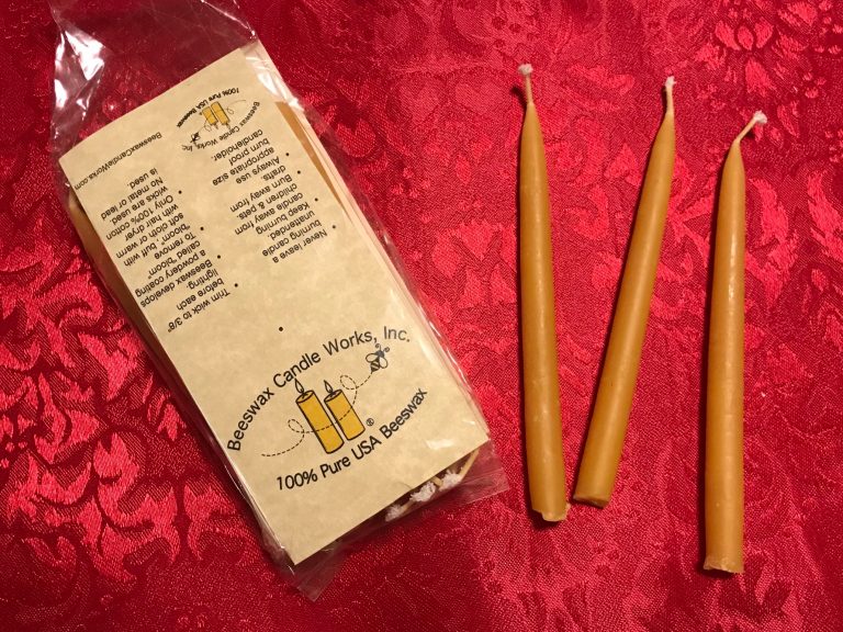 Beeswax Candle Works Brand Small Taper Candles For Hannukah (and Birthdays?): Lead-Free!