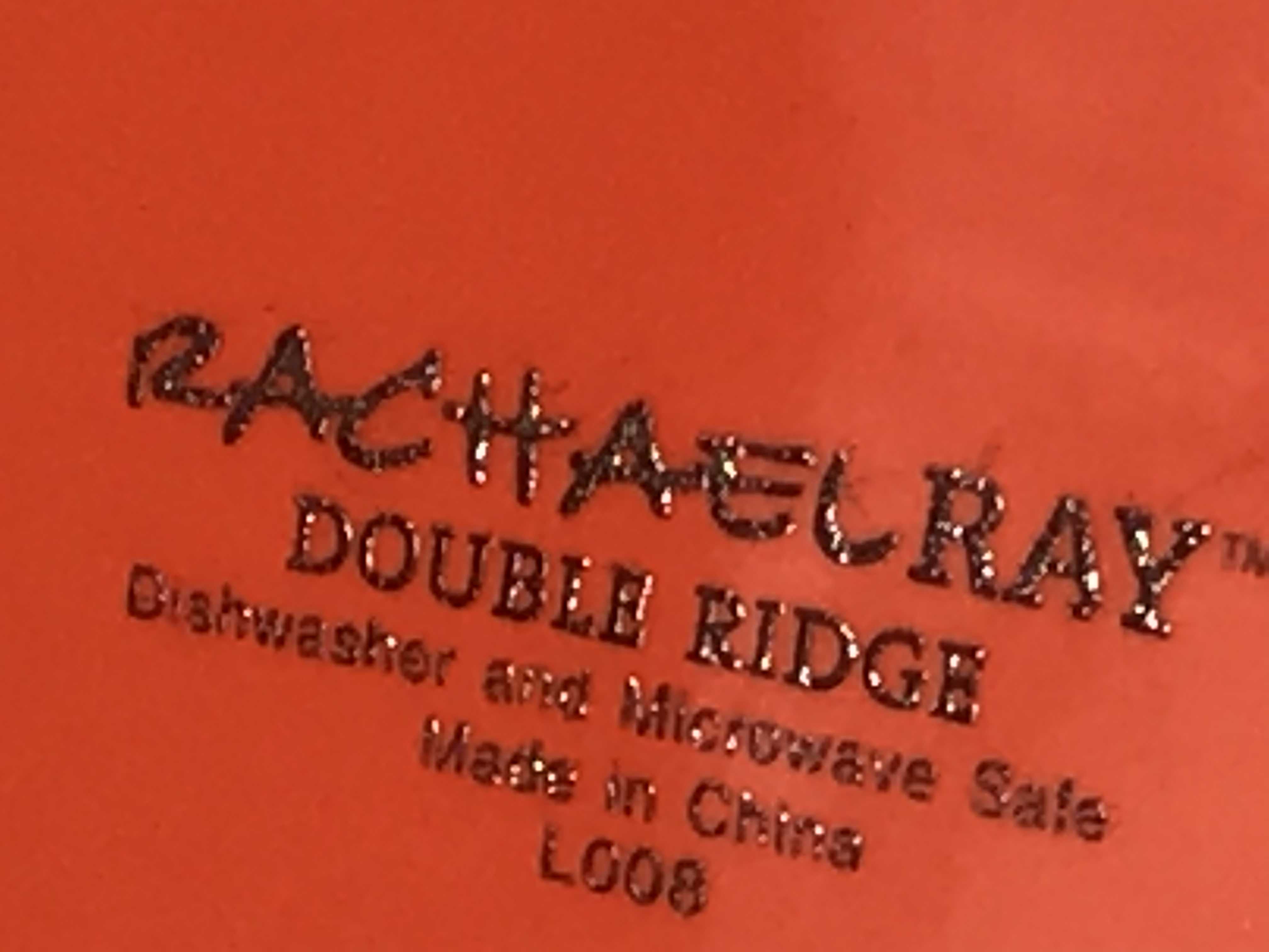 2018 Dollar Tree Store Rachael Ray Orange Glazed "Double Ridge" Ceramic Plate: 985 ppm Cadmium