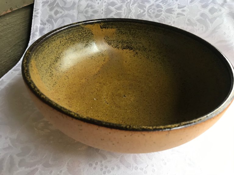 Unmarked Handmade Brown Glazed Ceramic Bowl: 91 ppm Lead (Lead-Safe)