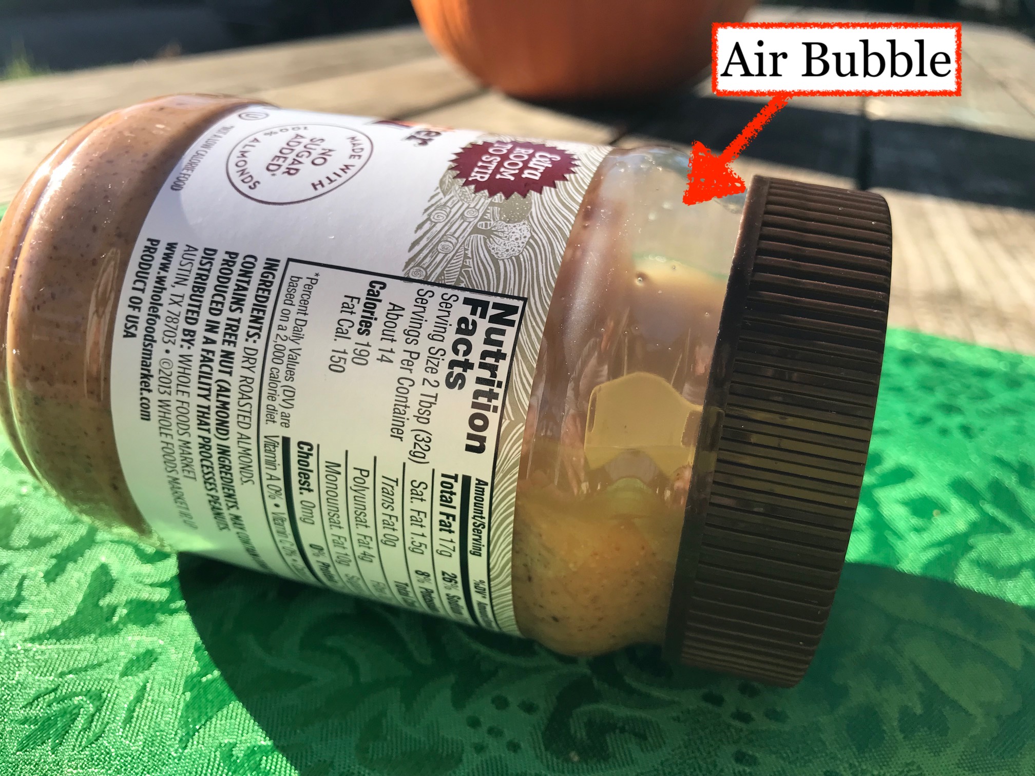 Antimony (Sb) Found in Plastic Jar for "365" Whole Foods Brand Almond Butter