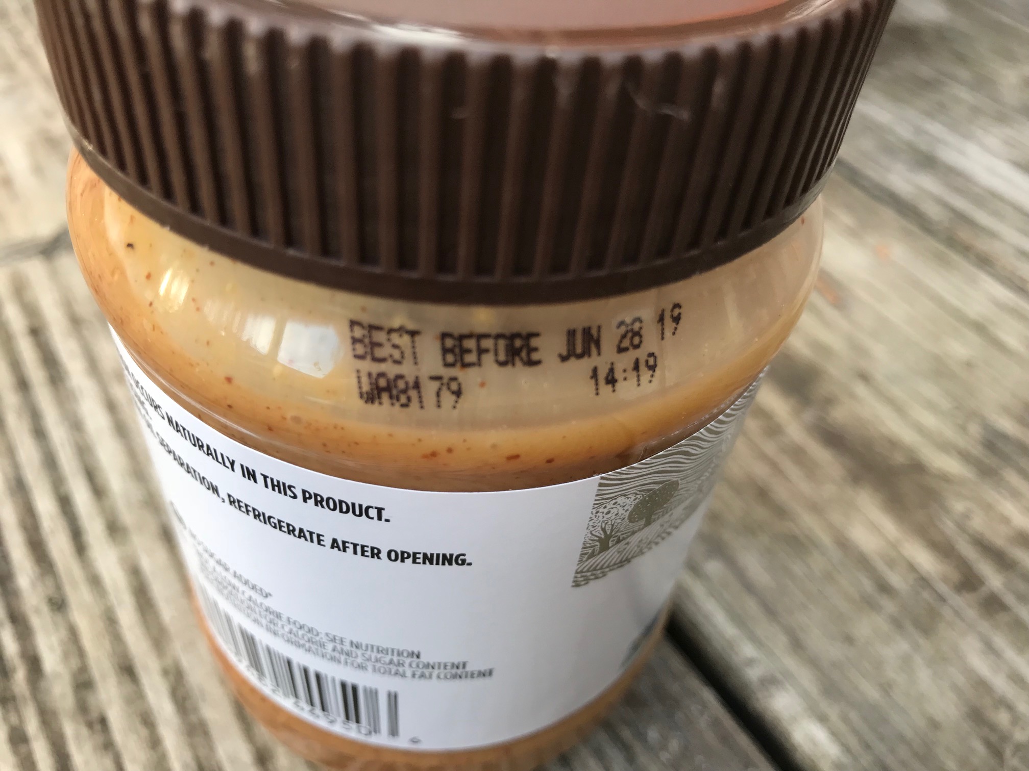 Antimony (Sb) Found in Plastic Jar for "365" Whole Foods Brand Almond Butter