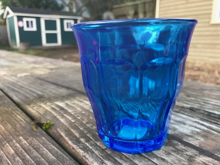 Blue Duralex Picardie Colors Tumbler from Rainbow Set: Lead-Free, Arsenic-Free, Cadmium-Free and Mercury-Free!