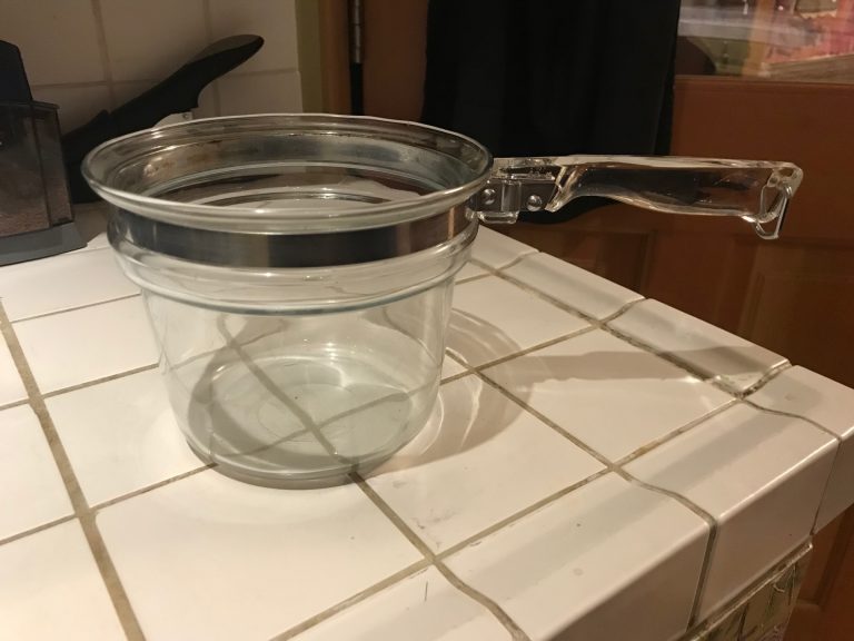 Made in USA Vintage Pyrex Clear Glass Double Boiler Cooking Pot: 216 ppm Lead