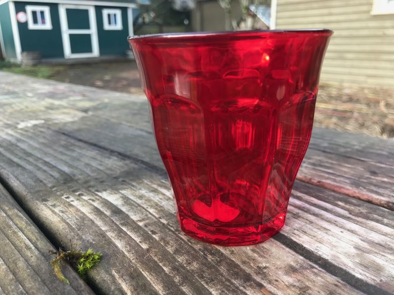 Red Duralex Picardie Colors Tumbler: Lead-Free, Arsenic-Free, Cadmium-Free and Mercury-Free!