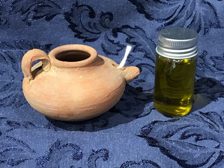 2018 Handmade Bare Unglazed Ceramic Made in Israel Olive Oil Lamp: 55 ppm Lead (considered safe by all standards).