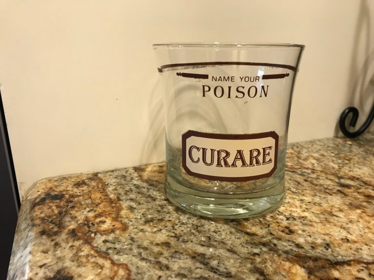 Curare “Name Your Poison” Vintage Barware Glass: 103,700ppm Lead & 2,834 ppm Cadmium. My great-uncle had these!