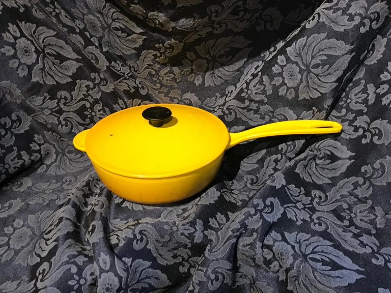 Made In France (c. 2013) Yellow Le Creuset Sauce Pan [#21]: 19,600 ppm Cadmium (a known carcinogen) + 48 ppm Lead.