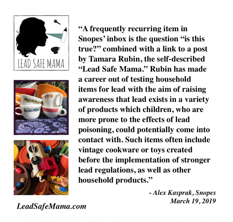 Snopes Quote: March 19, 2019 + LeadSafeMama’s March 21 Newsletter