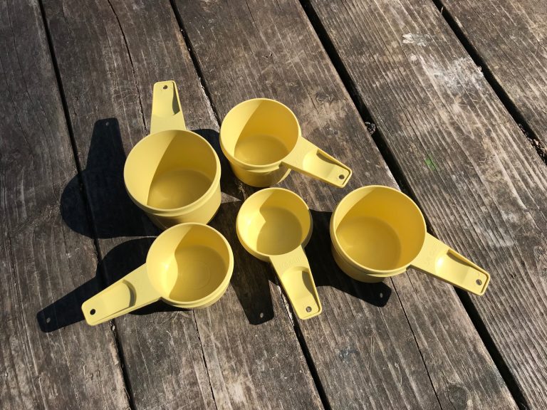 Stop using your vintage Tupperware NOW. These measuring cups are positive for 2,103 ppm Lead + 250 ppm Arsenic.